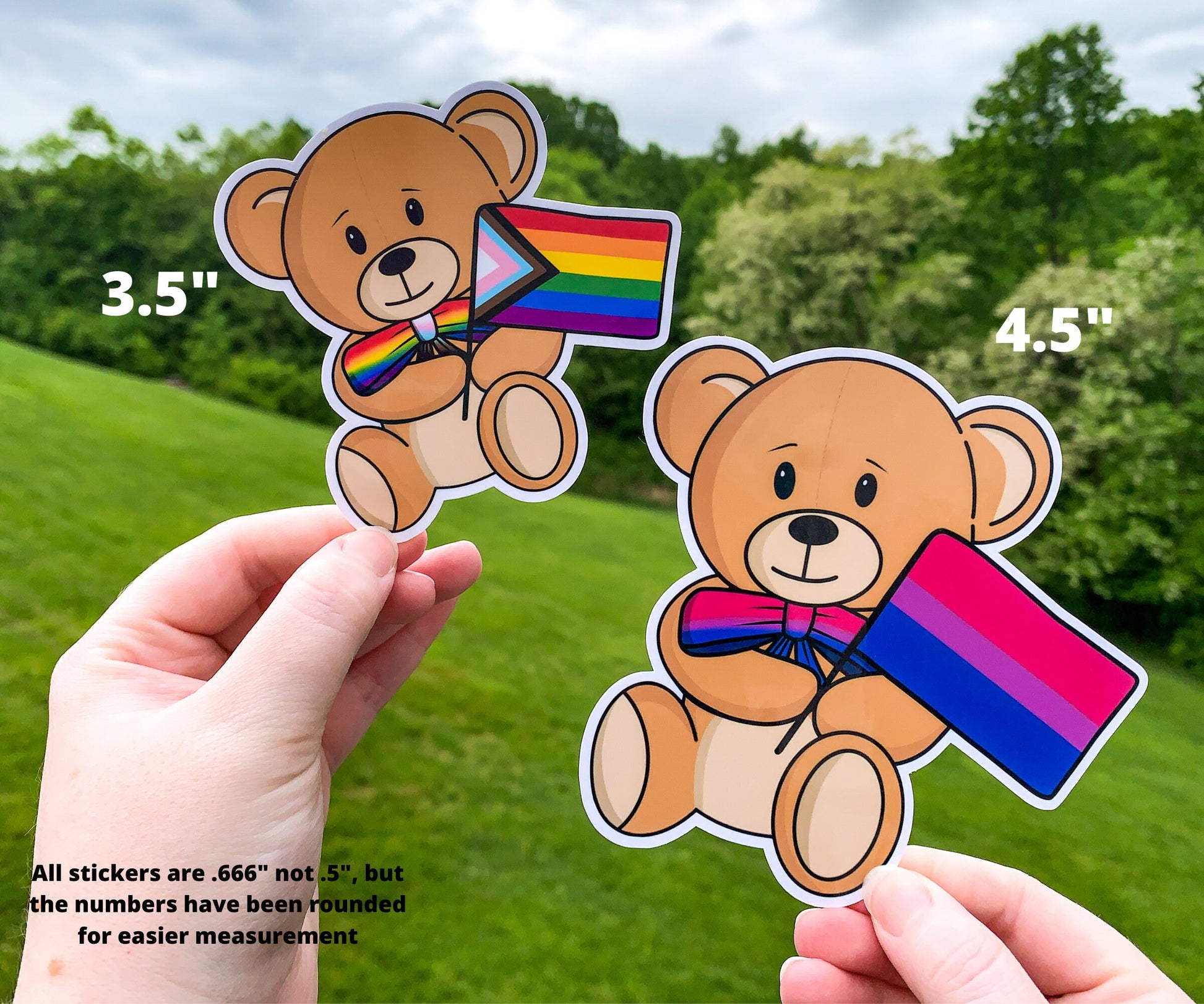 Pride Flag Bear Sticker, LGTBQIA+ Pride Teddy Bear Gay Lesbian Bisexual  Transgender Queer Sticker Decal