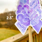 The 2.5 inch word cloud ribbon is shown, some of the smaller words are harder to see but many of the words are visible. Words like Focal, Absence, Invisible, Seizures, Trigger, Sudden, Medication, Neurological, Painful, and more. 