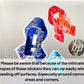 3 Stickers are shown on a silver laptop. A note says please be aware that because of the intricate shapes of these stickers they can rip easily when peeling off surfaces. Especially around narrow areas and corners. 