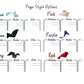 Text color options are shown with corresponding matching ribbon colors. The colors are shadow for the headings in the journal. The options are Blue, Pink, Green, Purple, Grey, and Red.