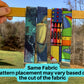 Key Fobs 2 of each are shown in the fabric space blue and teacher are shown. Text says same fabric, pattern placement may vary based on the cut of fabric. On the left space wristlet you can see the constellation Scorpius an on the right one you can see the planet saturn. On the left teacher fabric you see crayons, stars, and a shoe. On the right one you can see a rainbow, ruler, and skateboard. 